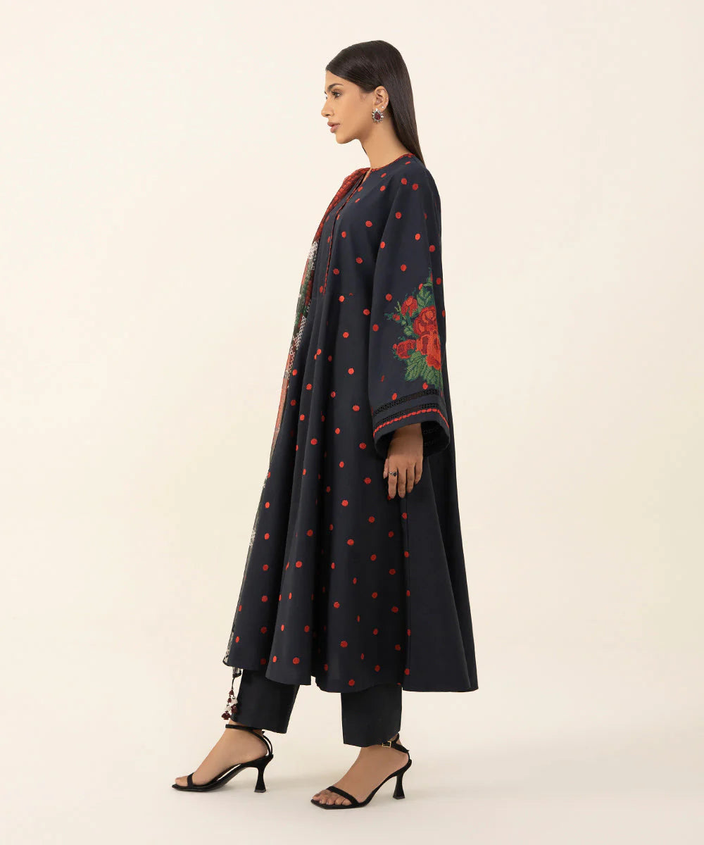 3PC UNSTITCHED DHANAK SUIT - BG341