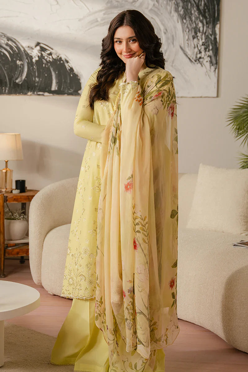 SAPID FOLIATE-3 PIECE EMBROIDERED LAWN SUIT-BG533