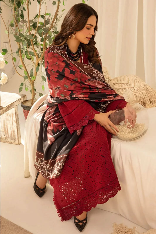 3 PC BORING EMBROIDERED DHANAK SUIT-BG586