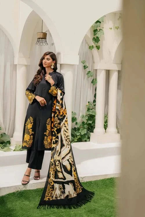 3 PIECE-EMBROIDERED LAWN SUIT-BG555