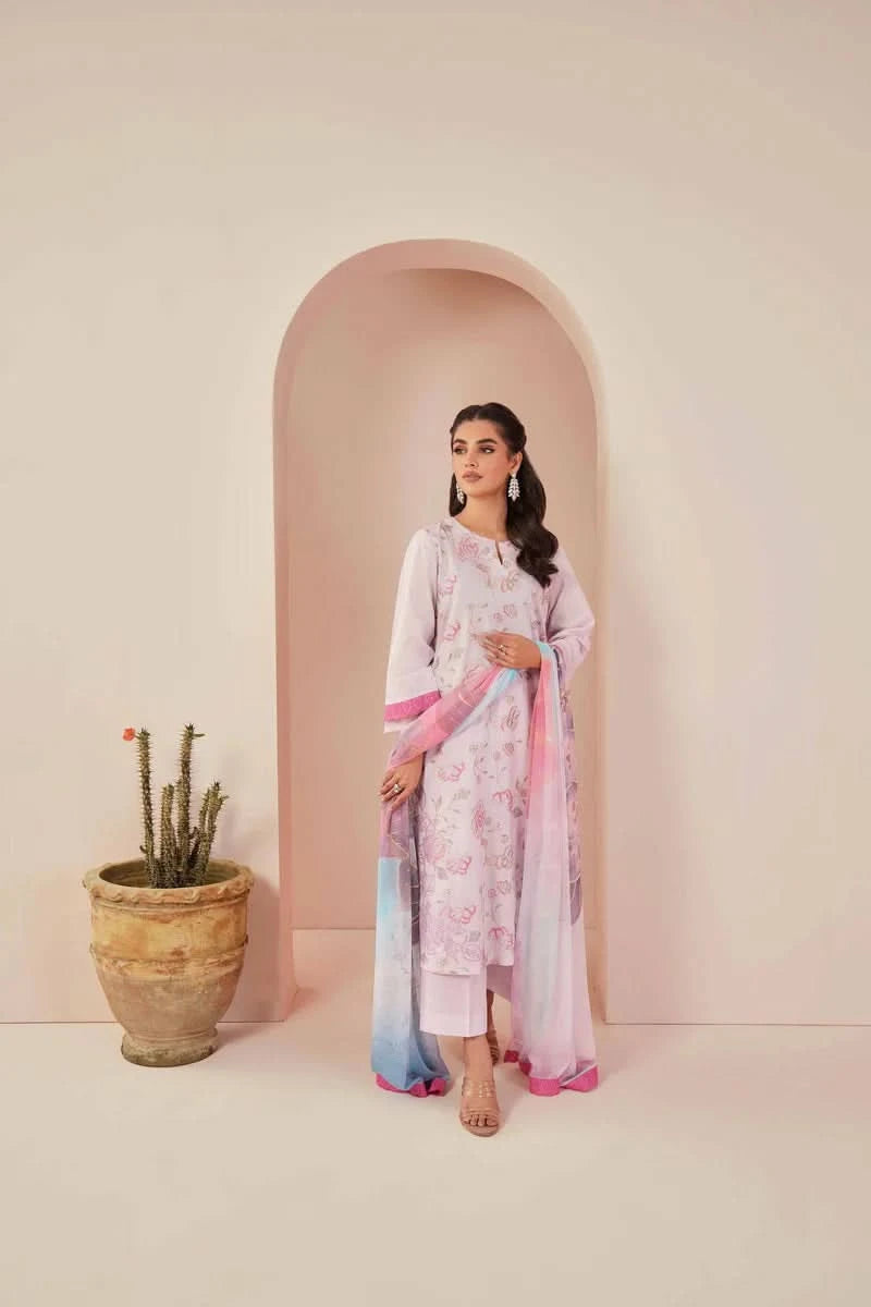 3 PC LAWN EMBROIDERED SUIT - BG595