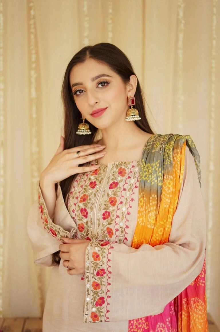 BAHAAR 3PC DHANAK -BG565