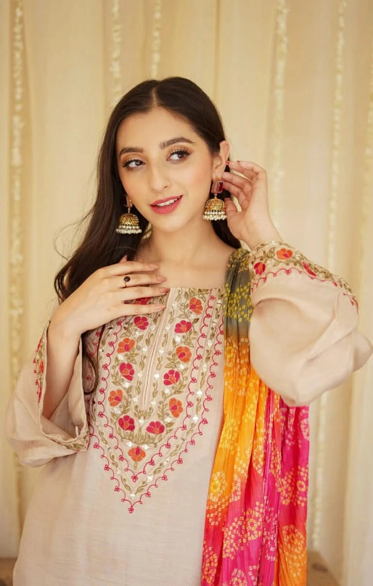 BAHAAR 3PC DHANAK -BG565