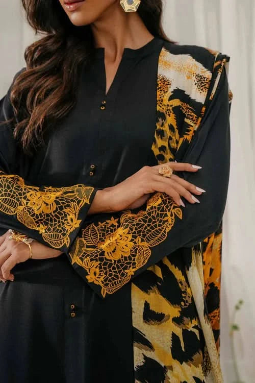 3 PIECE-EMBROIDERED LAWN SUIT-BG555