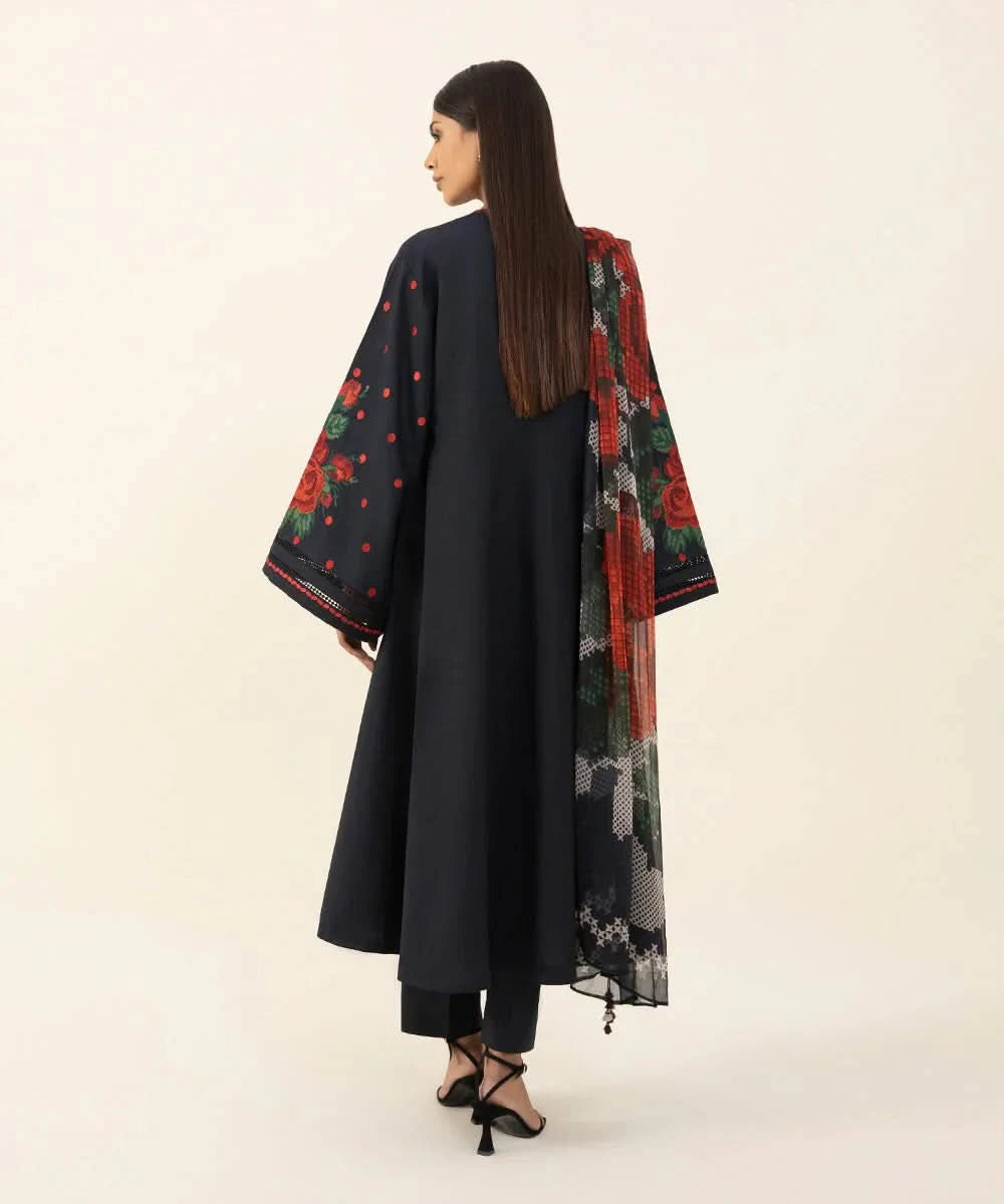 3PC UNSTITCHED DHANAK SUIT - BG341