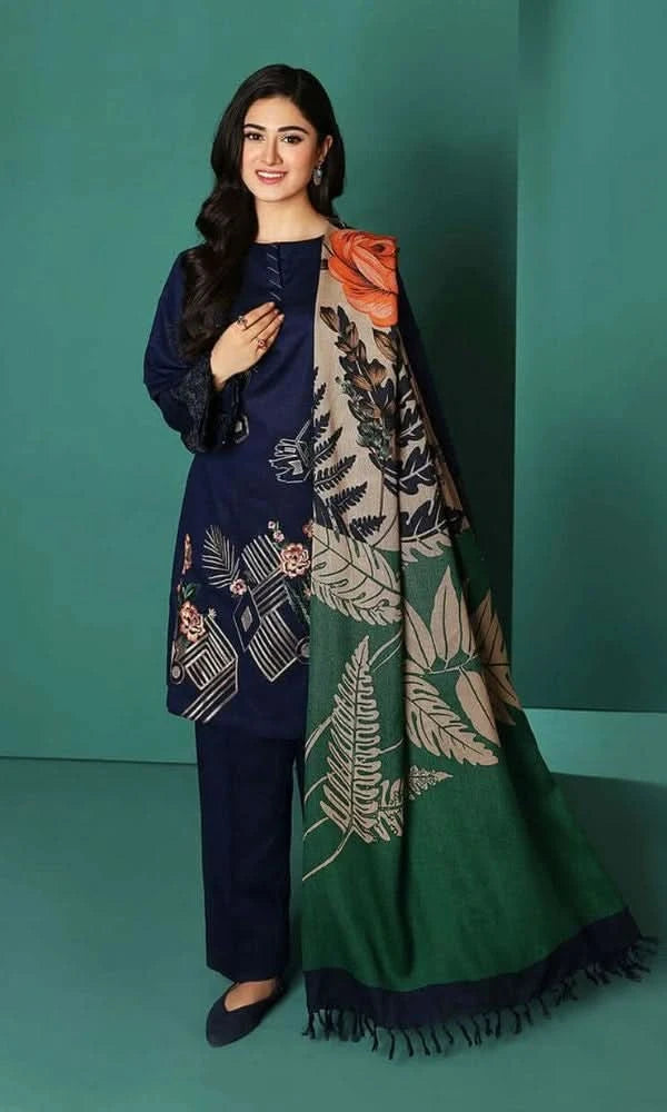 EMBROIDERED LAWN 3PC SUIT-BG661