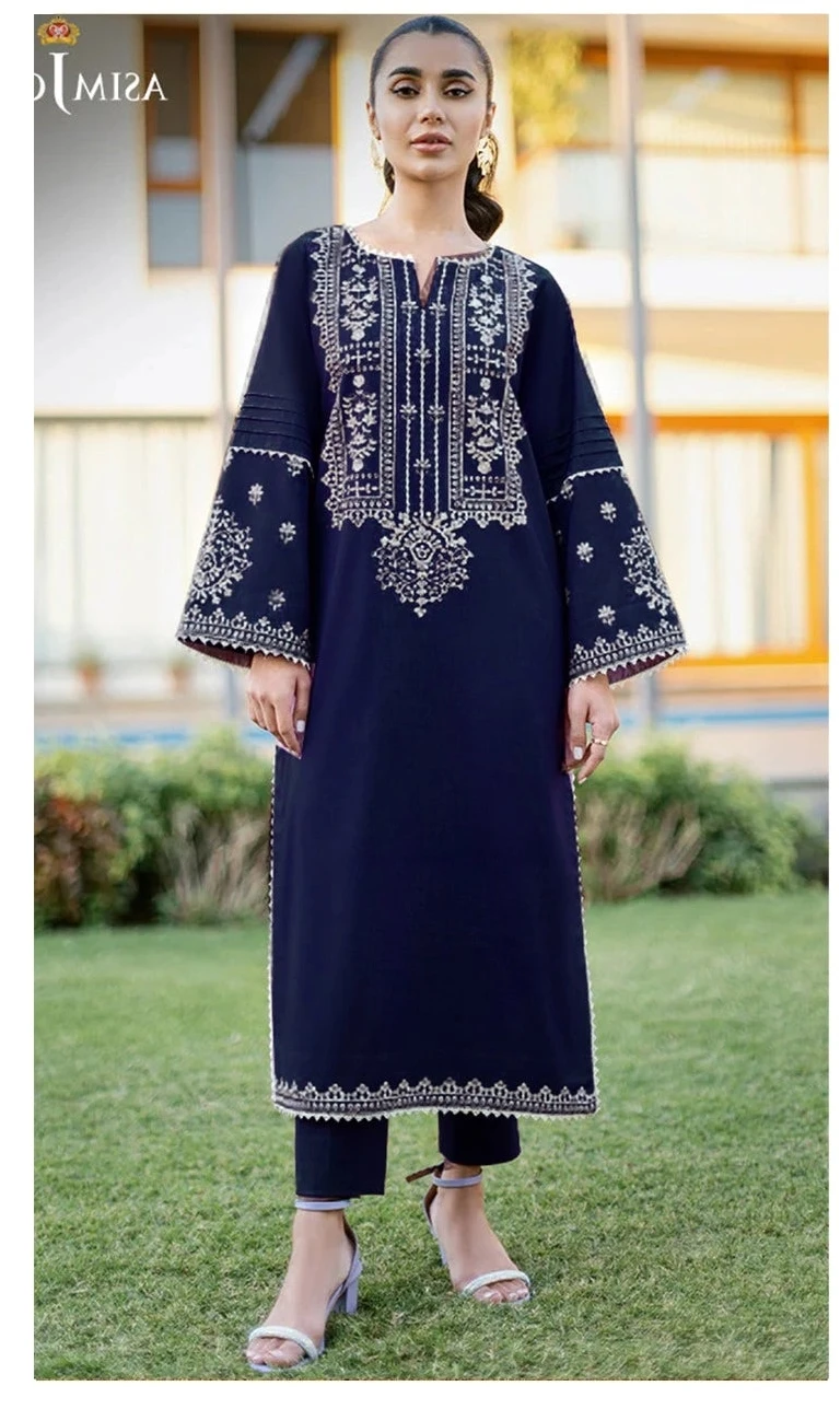 2PC  EMBROIDED LAWN - BG690