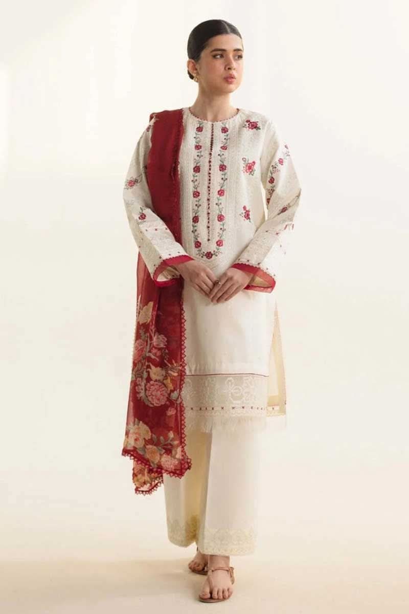 EMBROIDERED LAWN 3PC SUIT-BG660
