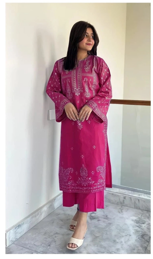 2PC EMBROIDED LAWN -BG669