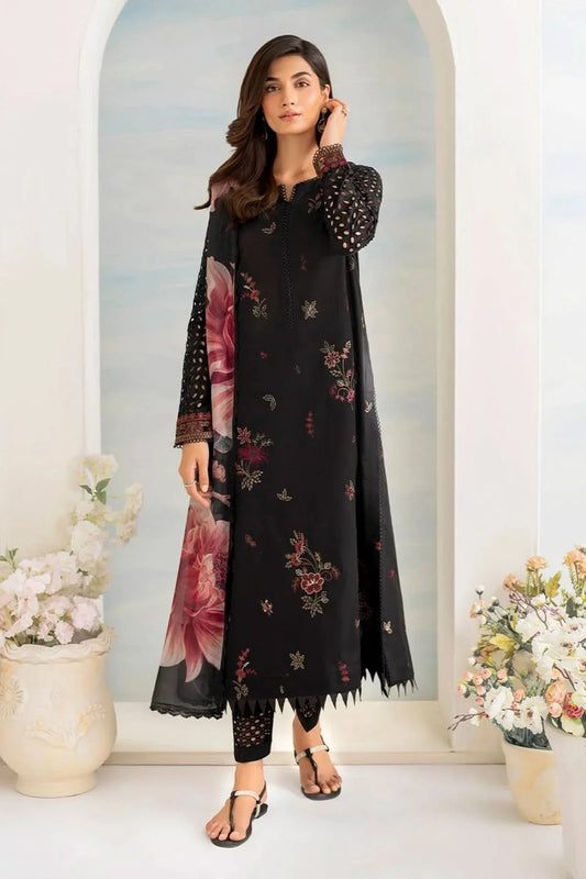 3 PC - EMBROIDERED DHANAK SUIT - BG592