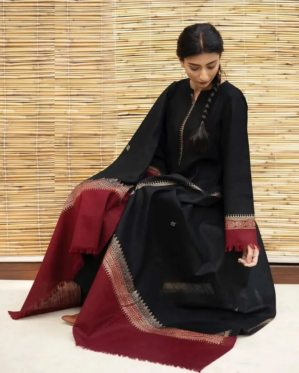 3 PC - EMBROIDERD DHANAK-BG577