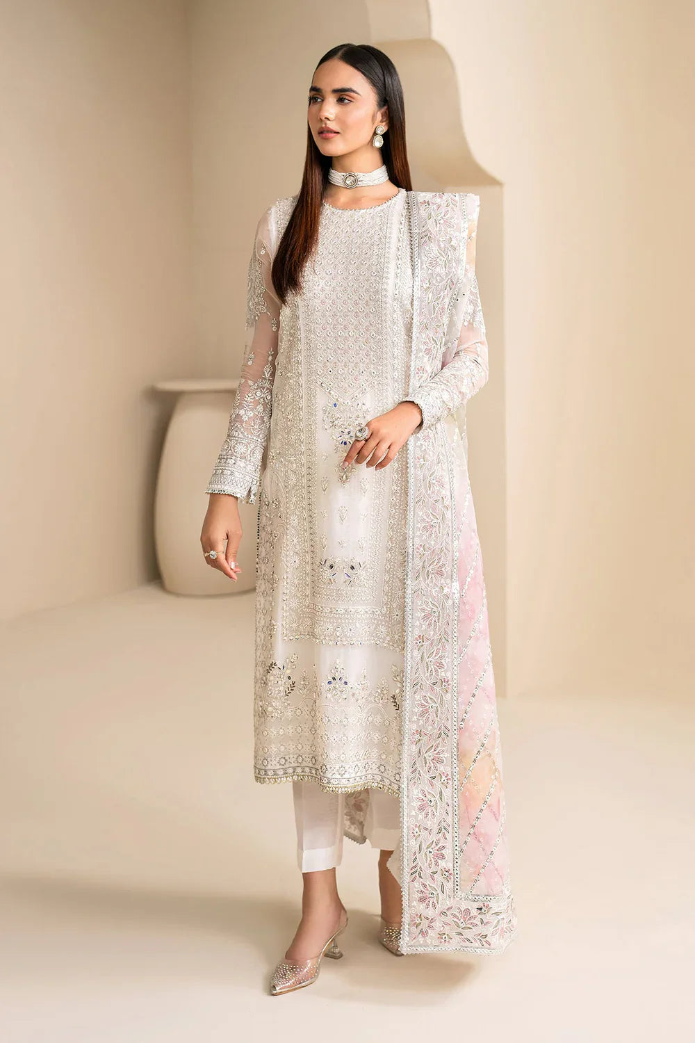 EMBROIDERED CHIFFON SF-623
