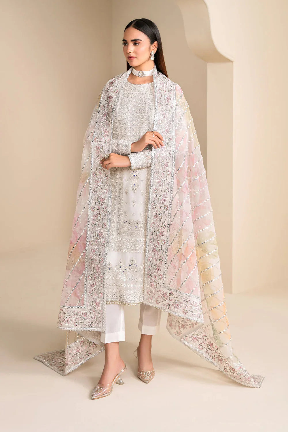 EMBROIDERED CHIFFON SF-623
