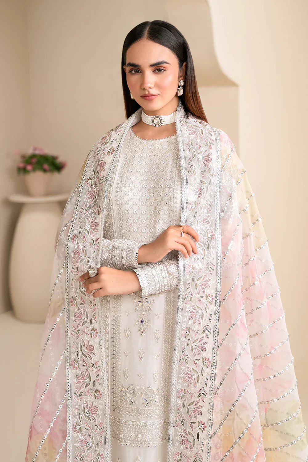 EMBROIDERED CHIFFON SF-623