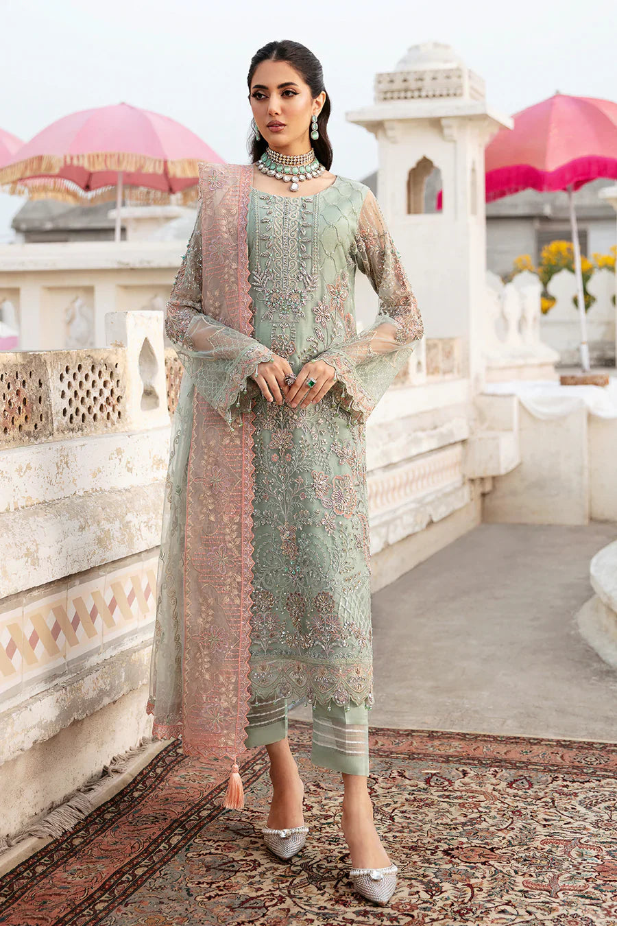 PREMIUM MBROIDERED ORGANZA FRONT H-302