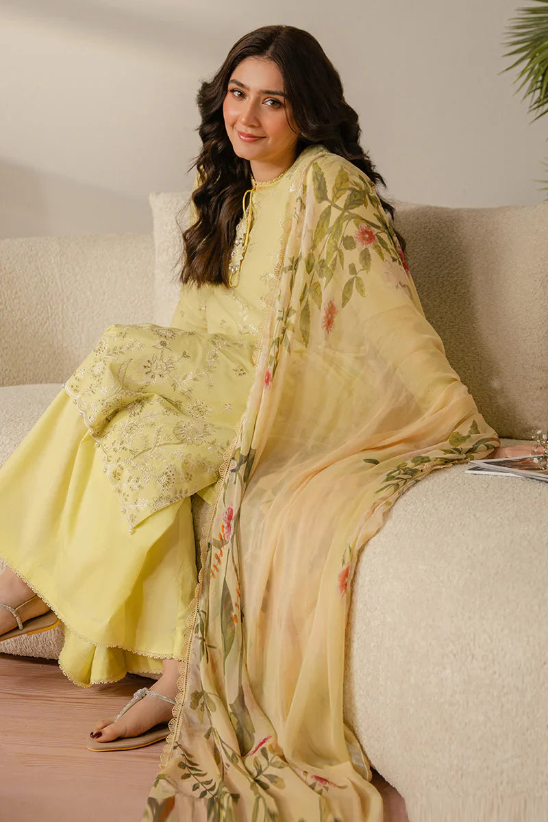 SAPID FOLIATE-3 PIECE EMBROIDERED LAWN SUIT-BG533