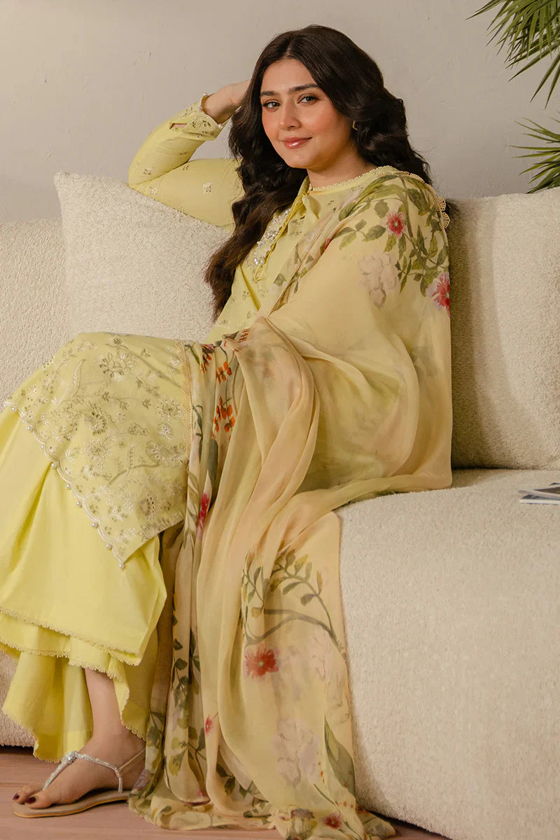SAPID FOLIATE-3 PIECE EMBROIDERED LAWN SUIT-BG533