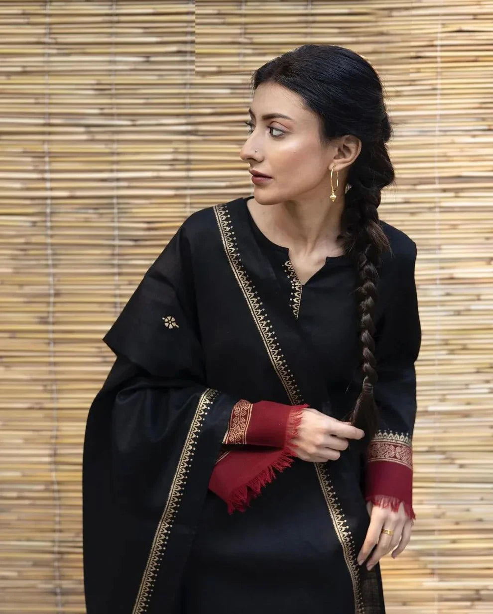 3 PC - EMBROIDERD DHANAK-BG577