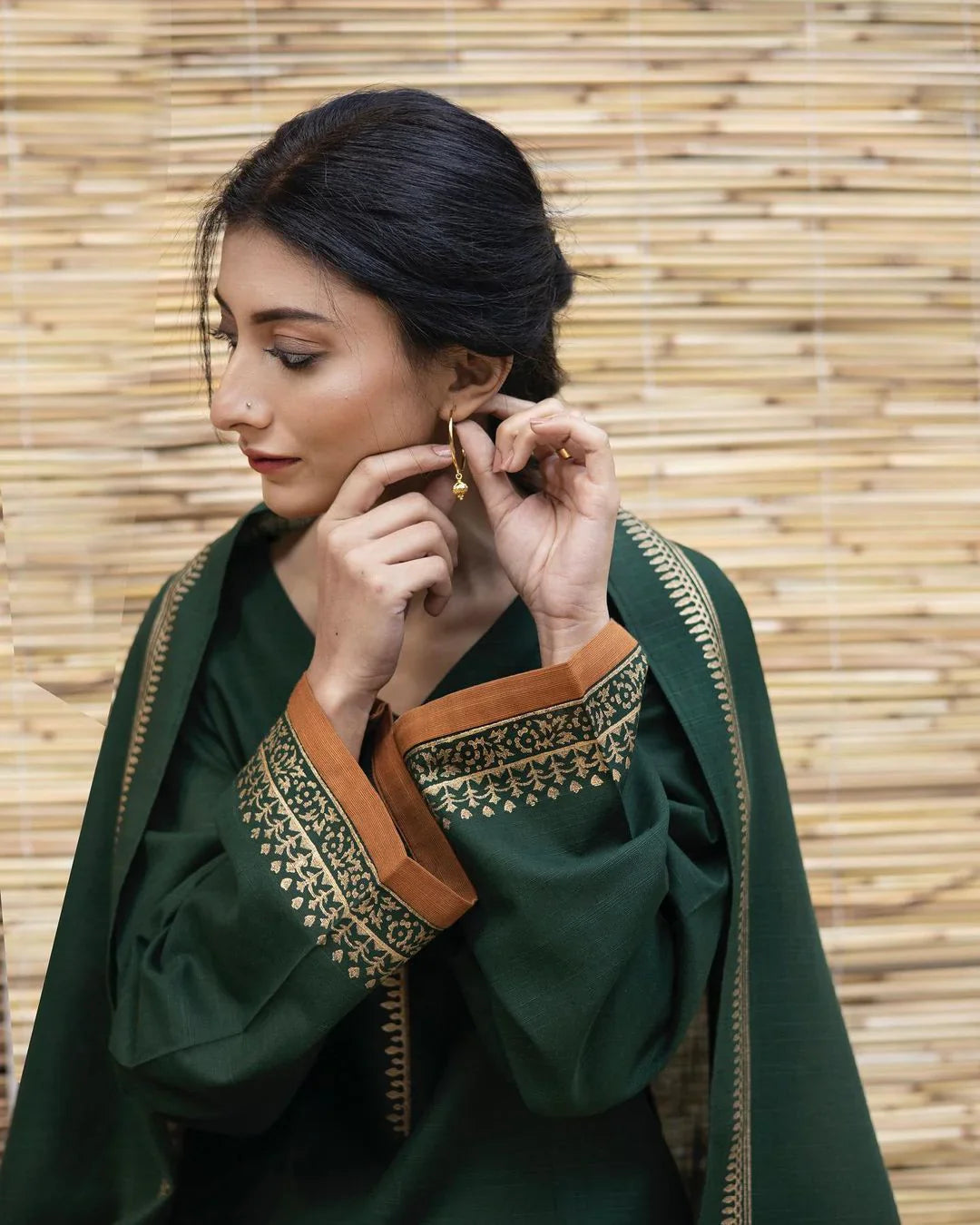 3 PC - EMBROIDERED DHANAK-BG578
