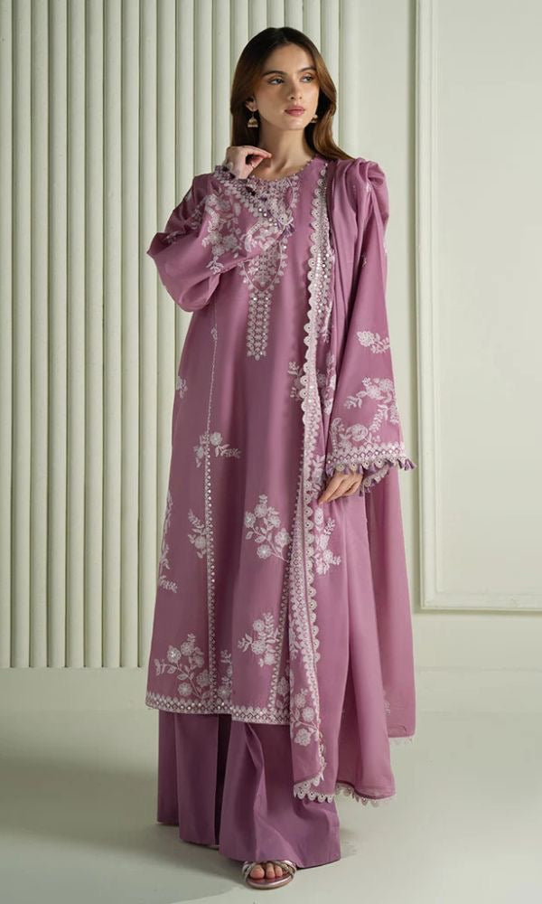 3 PC EMBROIDERED LAWN SUIT - BG878