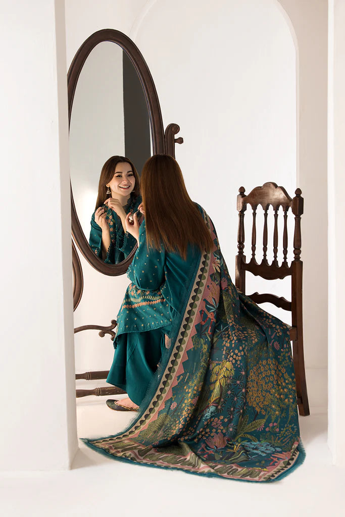 3PC EMBROIDED DHANAK - BG 617
