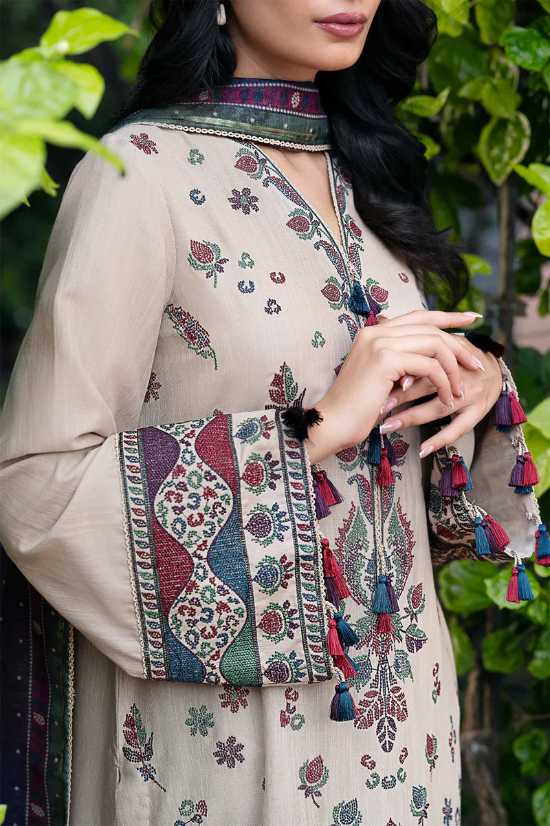 3 PC EMBROIDERED DHANAK BG - 591