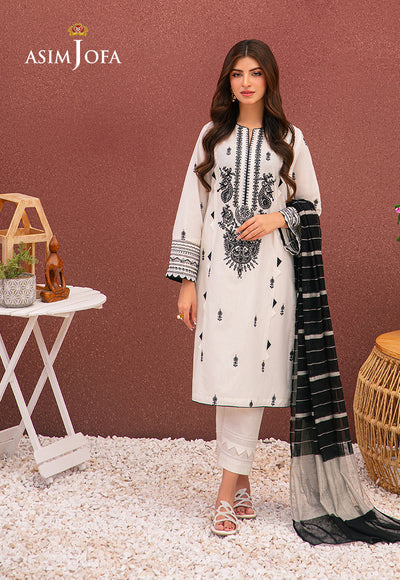 AJOD-34 EMBROIDERED LAWN 3 PCS-BG547