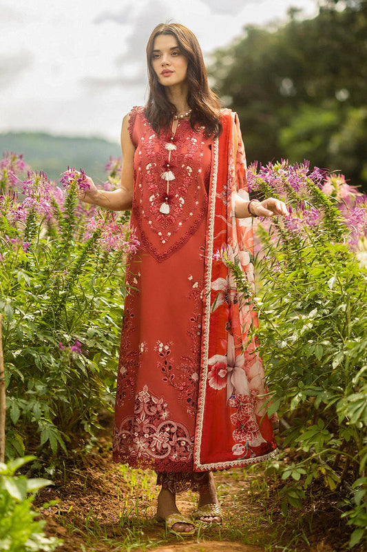 HEMLINE 3PC UNSTITCHED EMBROIDERED LAWN - BG860