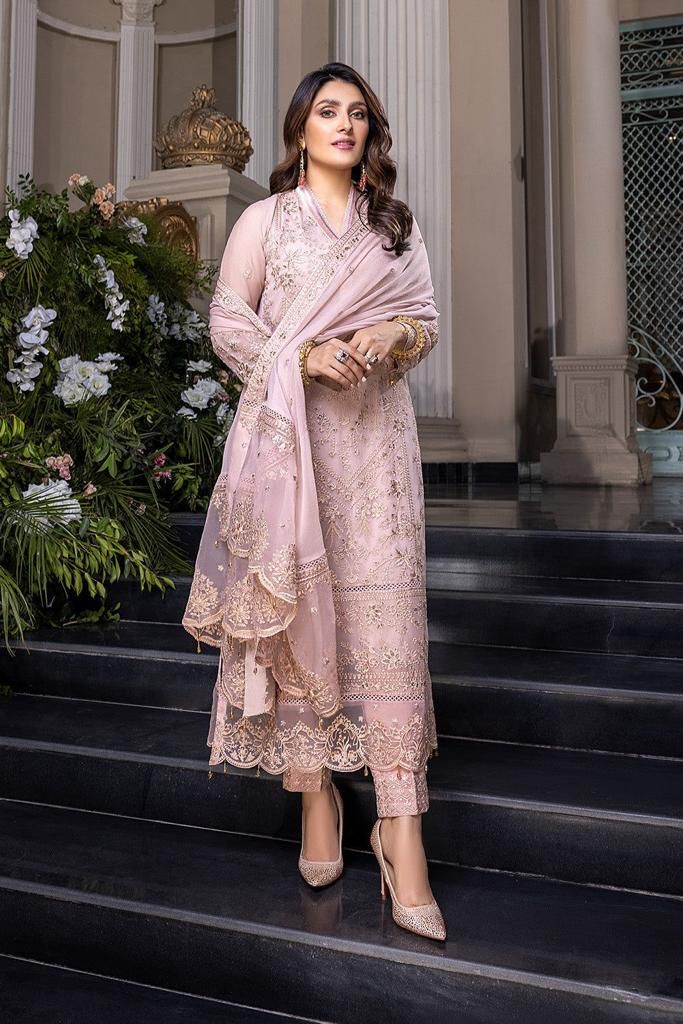 Embroidered Unstitched 3Pcs Suit-BG1027