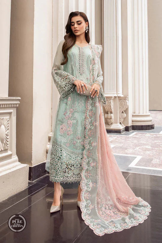 Unstitched Chiffon  MPC-23-104 Mint Green