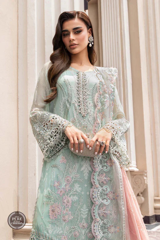 Unstitched Chiffon  MPC-23-104 Mint Green