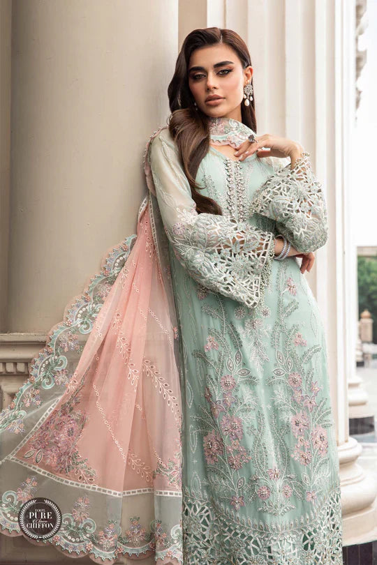 Unstitched Chiffon  MPC-23-104 Mint Green