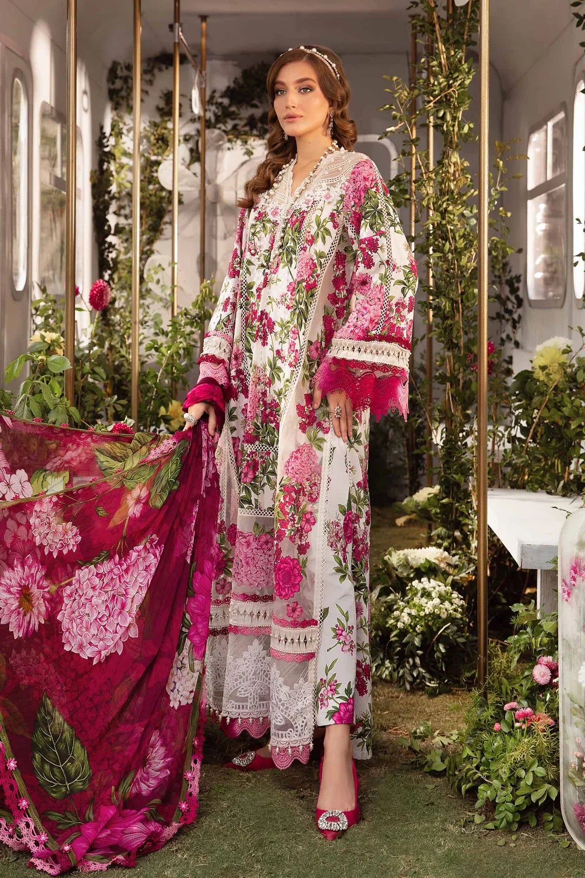 3PC PRINTED LAWN SUIT-BG508