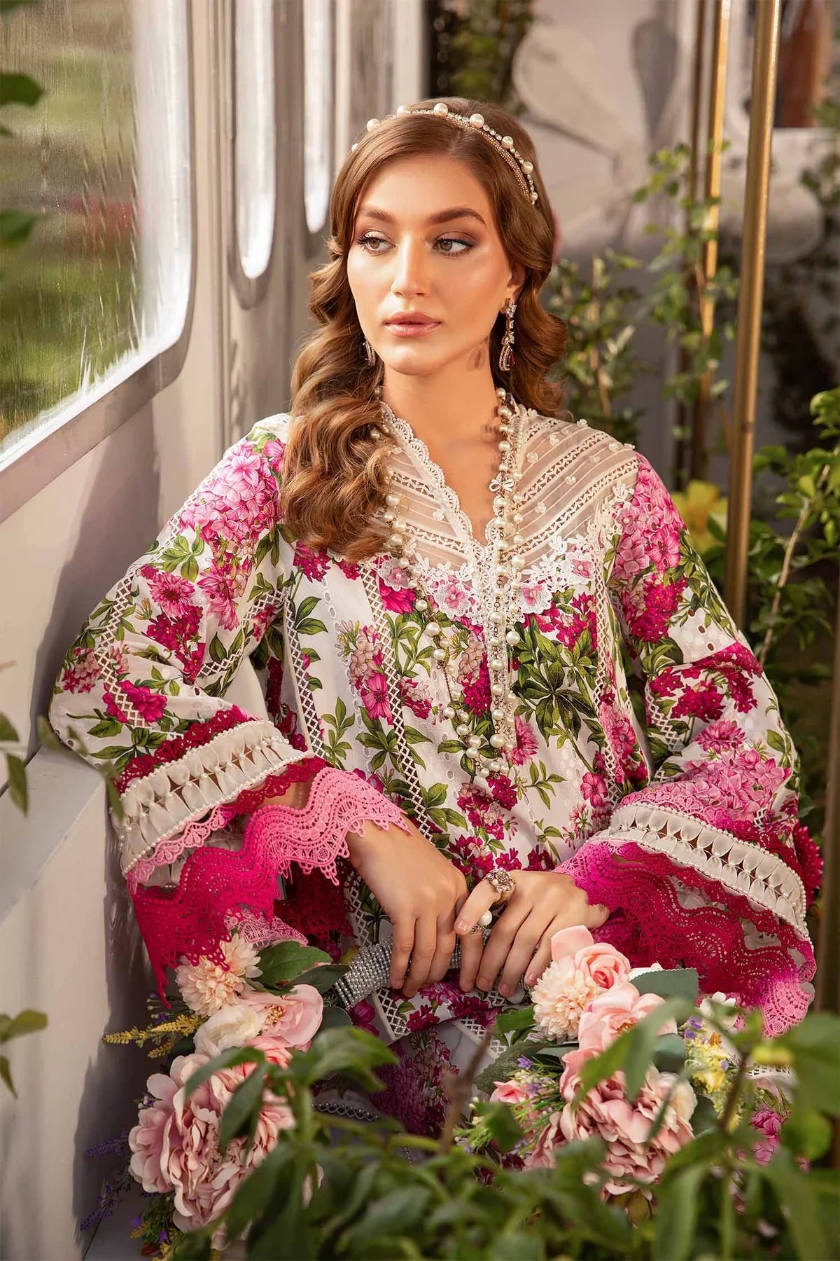 3PC PRINTED LAWN SUIT-BG508