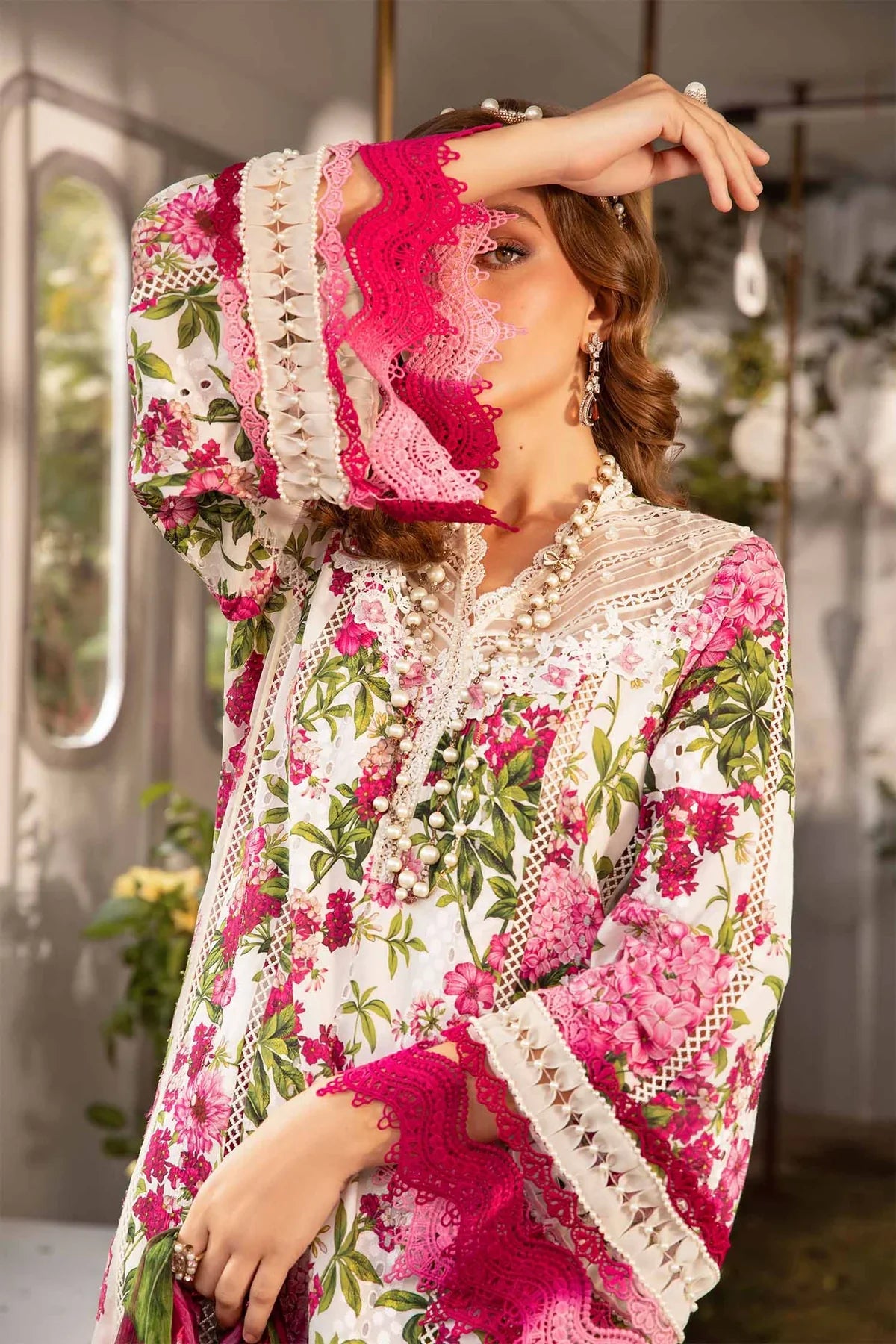 3PC PRINTED LAWN SUIT-BG508