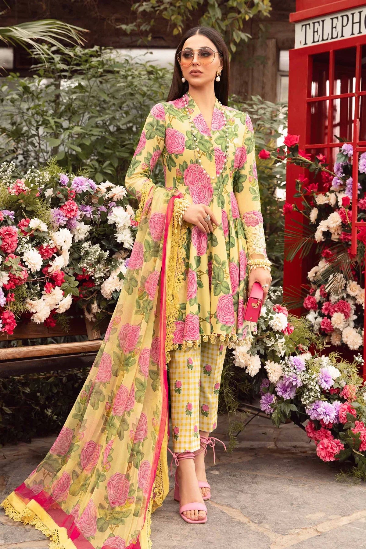 3 PC PRINTED LAWN SUIT-BG521