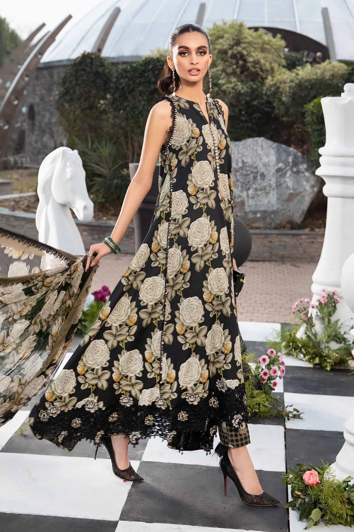 3 PC PRINTED SUIT-BG514