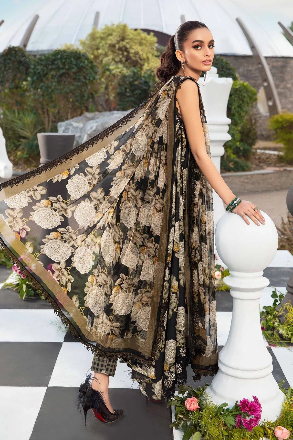 3 PC PRINTED SUIT-BG514