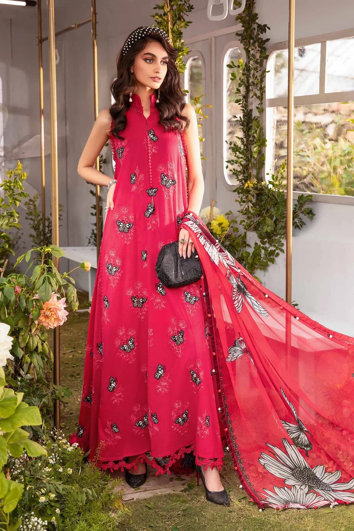 3 PC PRINTED LAWN SUIT-BG520