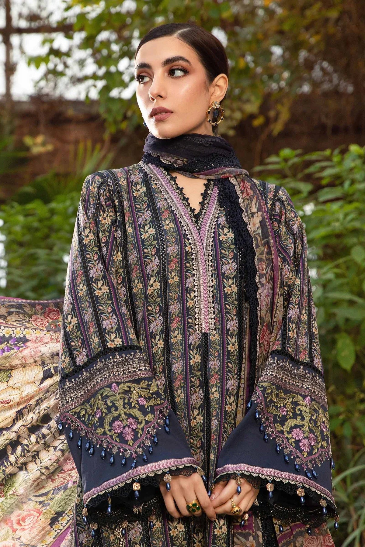 3 PC PRINTED LAWN SUIT-BG522