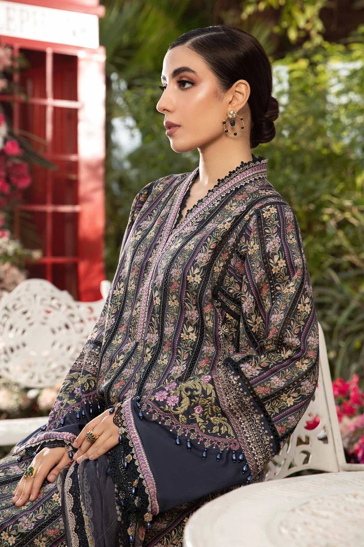3 PC PRINTED LAWN SUIT-BG522