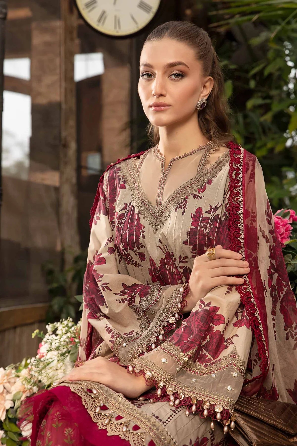 3 PC PRINTED LAWN SUIT-BG509