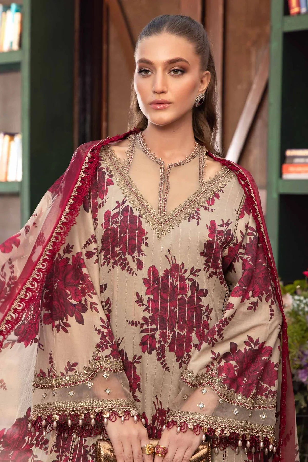 3 PC PRINTED LAWN SUIT-BG509