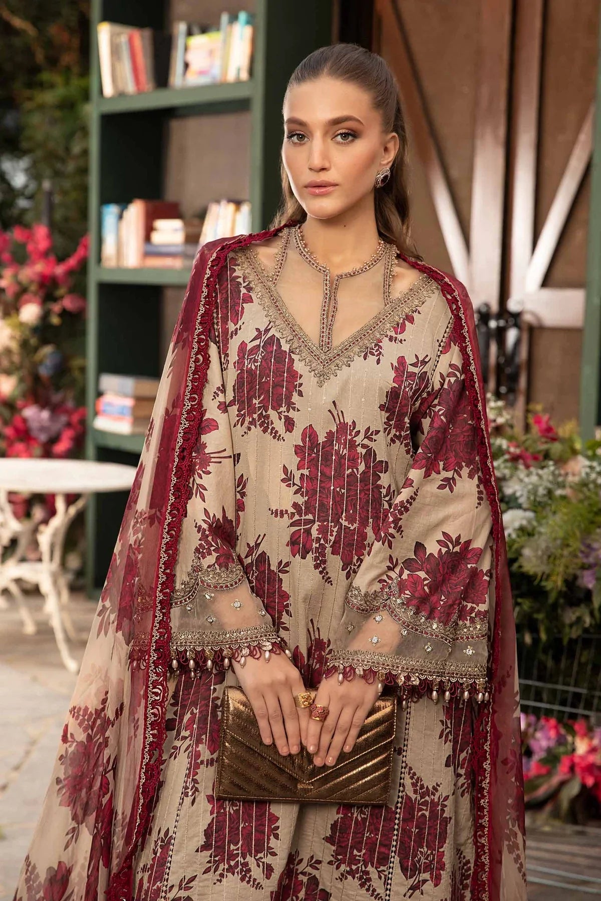 3 PC PRINTED LAWN SUIT-BG509