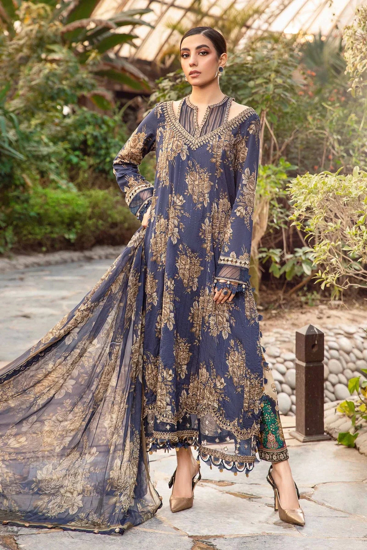 3 PC PRINTED LAWN SUIT-BG512