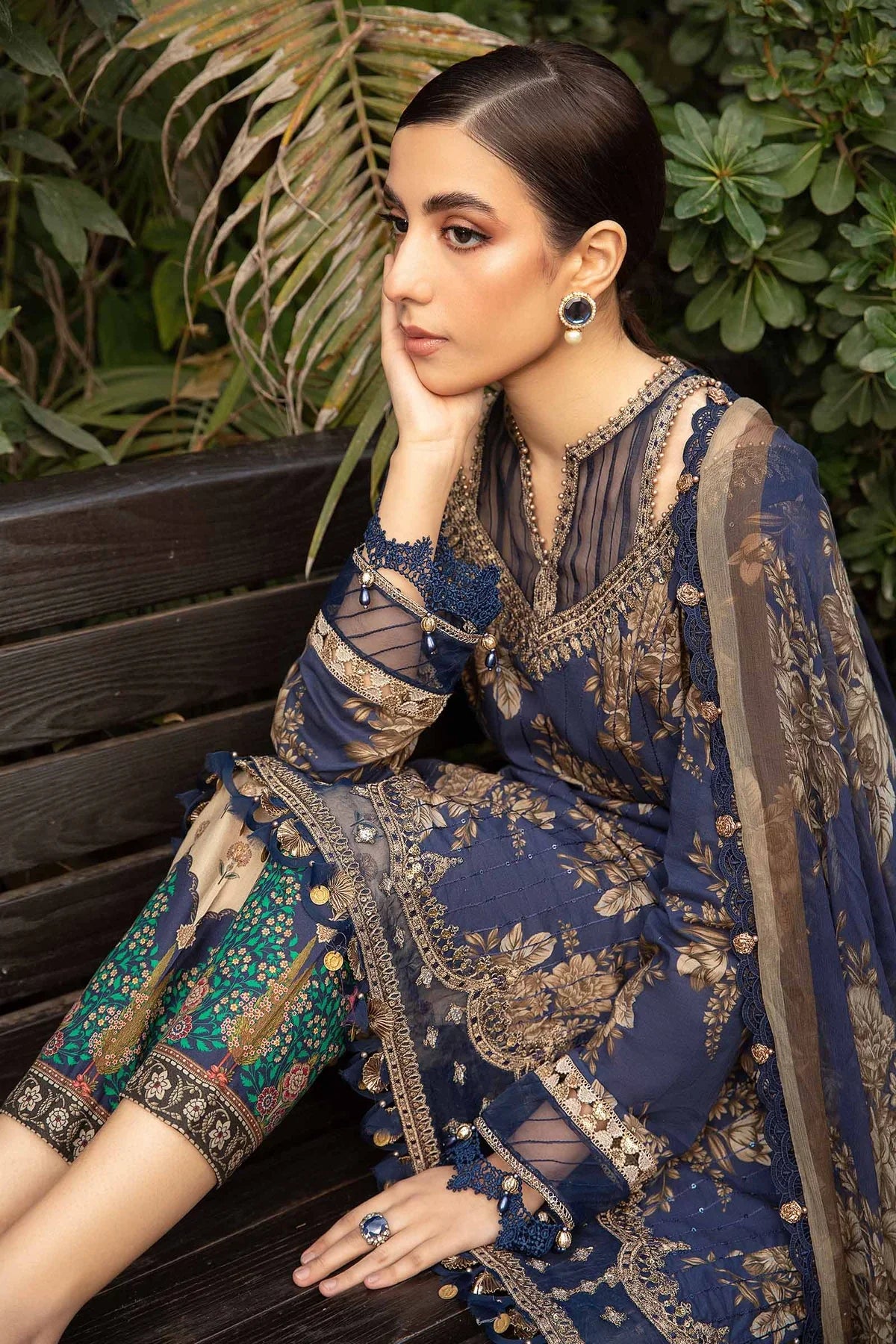 3 PC PRINTED LAWN SUIT-BG512