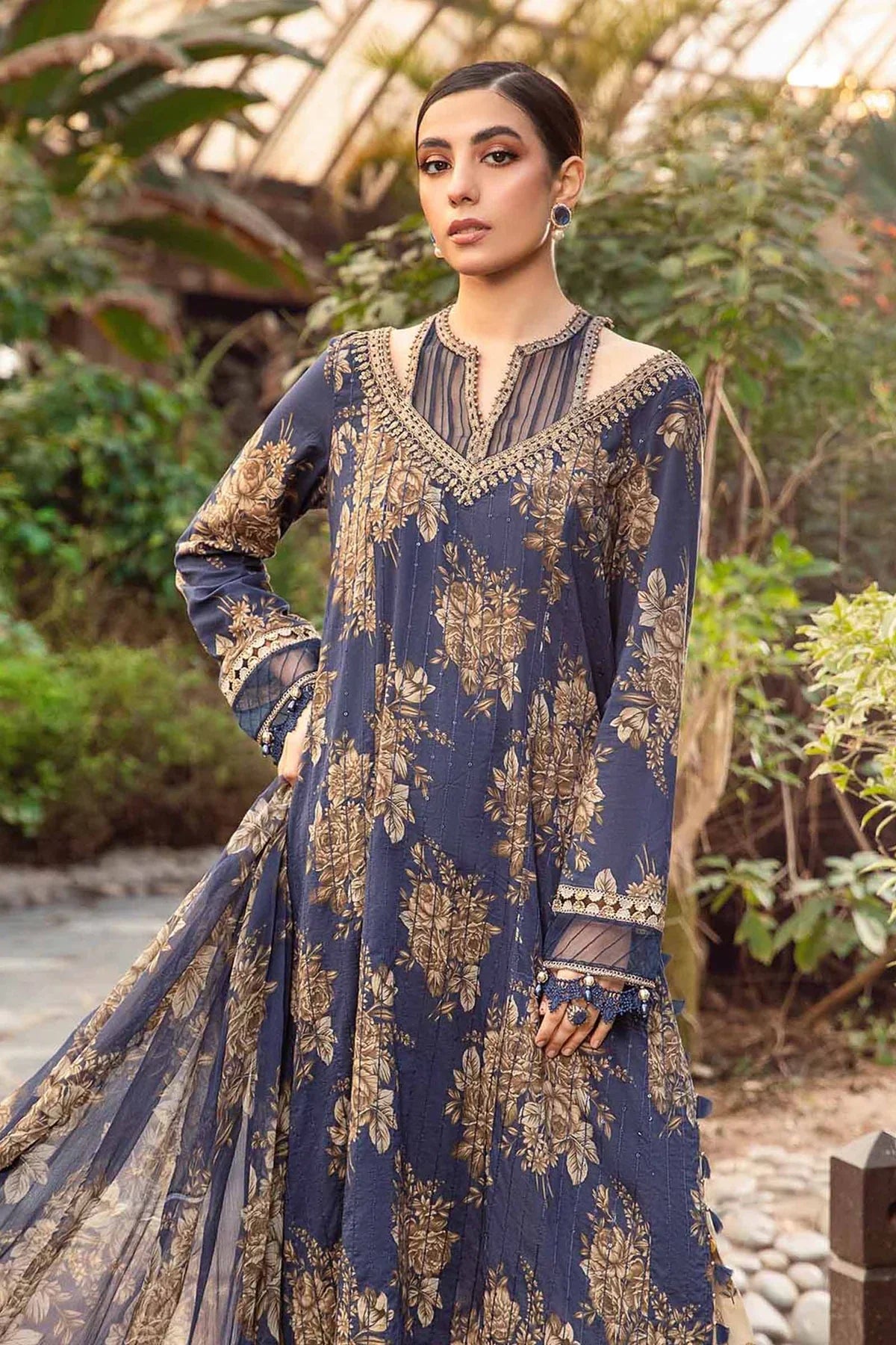 3 PC PRINTED LAWN SUIT-BG512