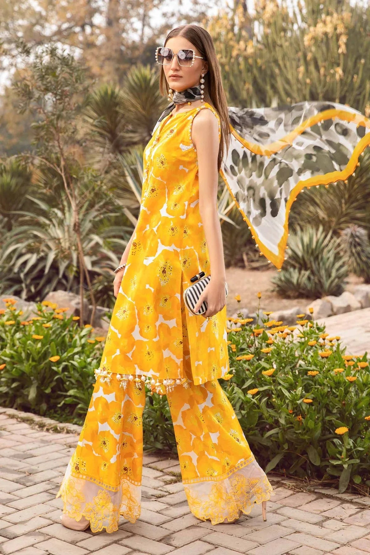 3 PC PRINTED LAWN SUIT-BG517
