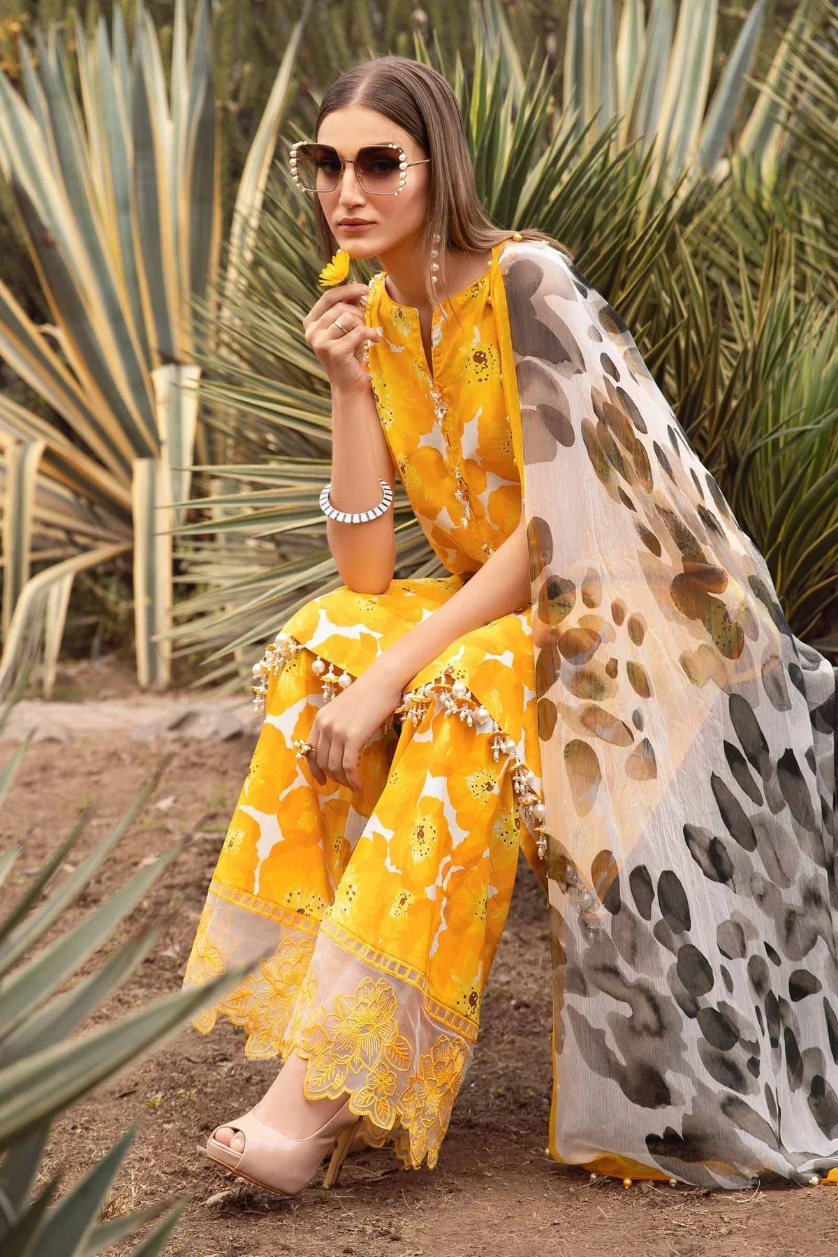 3 PC PRINTED LAWN SUIT-BG517