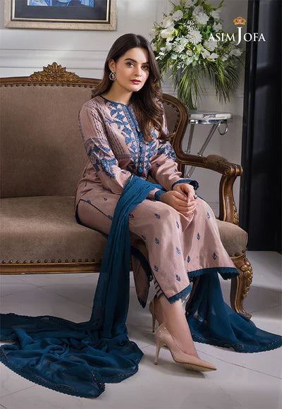 AJIM-16 EMBROIDERED LAWN 3 PCS-BG546